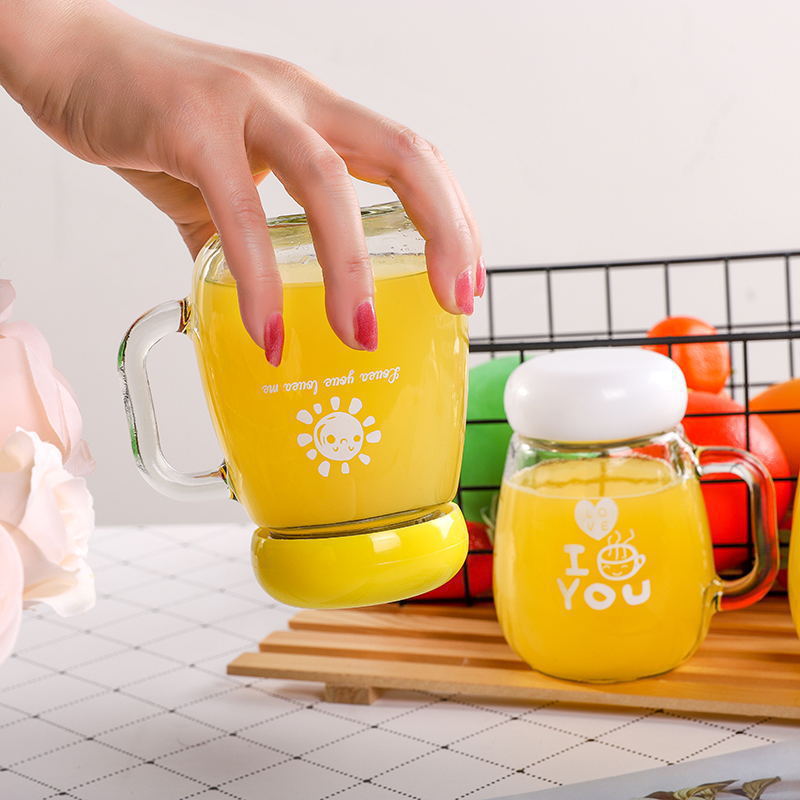 فنجان چای گل شیشه ای بزرگ خلاق